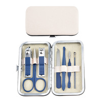 Ensemble de coupe-ongles en vente directe du fabricant Ensemble de voyage d'outils de beauté pour ongles Coupe-ongles en acier au carbone 7 pièces Set de manucure