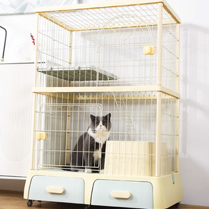 Offre Spéciale Luxe Chat Villa Nid Lit Pet Chat Vitrine Cage Intérieur Chatterie Chat Maison - Product Image 6