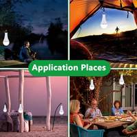 Lampe Portable alimentée par panneau solaire d'extérieur, ampoule LED solaire Rechargeable, lampes de Camping pour tente randonnée pêche