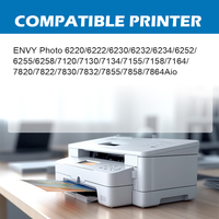 Cartouche d'encre couleur à base de colorants ShinColor 64XL Premium remanufacturée pour imprimantes HP64/64XL HP ENVY Photo Series 6230/6232/7134/7155
