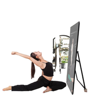 Espejo Inteligente para Fitness de 43 Pulgadas, Pantalla Táctil Android Full HD, Soporte de Suelo en Forma de A, OEM para Gimnasios y Spas Comerciales