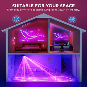 YSH APP DJ Laser Lights Professional 200 + 3D RGB Animation Light Show Dessin à la main Motif personnalisé Activé par le son DMX 34CH Stage - Product Image 4
