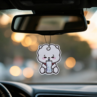 Désodorisant suspendu personnalisé OEM ODM pour voiture, motif café, thé, boisson, parfum d'ambiance intérieur chambre, promotion de marque, souvenir parfumé