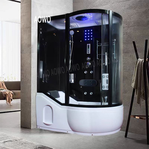 Coin Premium Spa Vapeur avec <span class=keywords><strong>Baignoire</strong></span> Massage Préfabriqué Modulaire Salle de Bain Pod Set PVC verre transparent Acrylique <span class=keywords><strong>baignoire</strong></span> allongée <span class=keywords><strong>douche</strong></span> chaude - Product Image 1