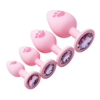 Plug anal en silicone étanche orné de bijoux pour débutants, stimulation personnelle, jeux pour adultes, couples, facile à entretenir