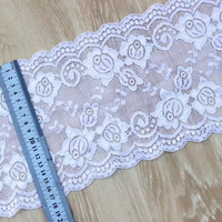 Ruban de dentelle jacquard élastique écologique Zeal de 17,5 cm de large, motif floral, pour artisanat DIY, style africain