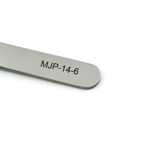 Pince à épiler Vetus en acier inoxydable à pointe incurvée antimagnétique MJP-14-6 pour la transplantation de cils - Product Image 2