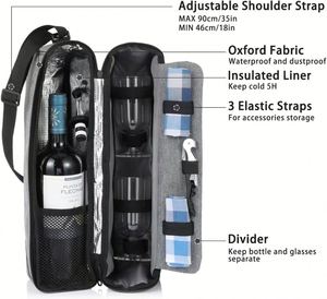Customized Heavy Duty Best Seller Wine Bottle Carrier Tote Waterproof/Wine Cooler/Cooler Bag - Product Image 3