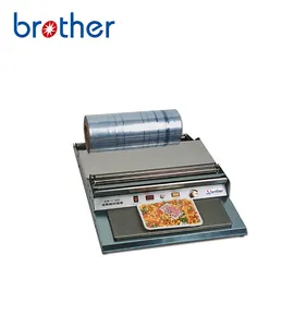 Brother Vegetable Food Meat Fish Manual Hand Plastic Cling Film Tray Wrapping Machine