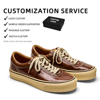 Chaussures de sport rétro personnalisées en cuir pleine fleur pour hommes, respirantes, souples, résistantes à l'abrasion, rehaussantes et à lacets – Vente en gros