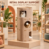 Tour à chat multi-niveaux en feutre, Condo moderne pour chat d'intérieur, Maison d'escalade pour chat en feutre personnalisable OEM