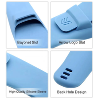 2023 nouveauté étui de rasoir de voyage en silicone portable, rasoir de poche de voyage en silicone