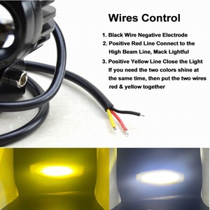 Motorrad LED Scheinwerfer Eulen form Projektor linse Zweifarbige Zusatz scheinwerfer lampe für ATV Scooter <span class=keywords><strong>Cafe</strong></span> <span class=keywords><strong>Racer</strong></span> 4WD / 4 X4 - Product Image 3