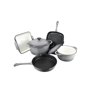 Casseroles et poêles en <span class=keywords><strong>fonte</strong></span> de haute qualité, antiadhésives, avec boîte en bois - Product Image 1