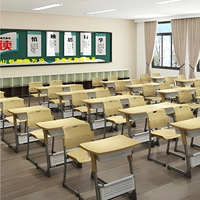 Ensemble chaise et bureau individuels modernes pour collège, réglables en hauteur, couleur personnalisable, durables et écologiques