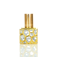Venta al por mayor personalizado 10ml exquisita botella de spray de perfume de oro cuadrado de lujo de gama alta de estilo árabe botellas de vidrio vacías Attar