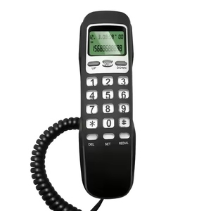 Téléphone <span class=keywords><strong>filaire</strong></span> <span class=keywords><strong>mural</strong></span> mini avec double affichage LCD d'identification de l'appelant pour la maison et le bureau, affichage LCD double pour une meilleure lecture des appels entrants - Product Image 3