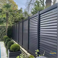 Prix d'usine, clôture en aluminium à lattes horizontales de haute qualité, personnalisée, pour la protection de la vie privée, panneau de clôture en aluminium à lamelles