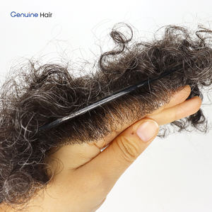 <span class=keywords><strong>Perruque</strong></span> Ultra-Légère et Respirante pour Hommes, 50% Faible Densité, Toupet en Dentelle Suisse, Cheveux Humains Ondulés Naturels pour Hommes Souffrant de Cheveux Fins - Product Image 5