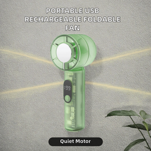 USB Rechargeable Electric Handheld <b>Mini</b> <b>Cooler</b> Fan Portable Foldable Design with Brushless Motor Low Noise for Car Household Use - Product Image 2