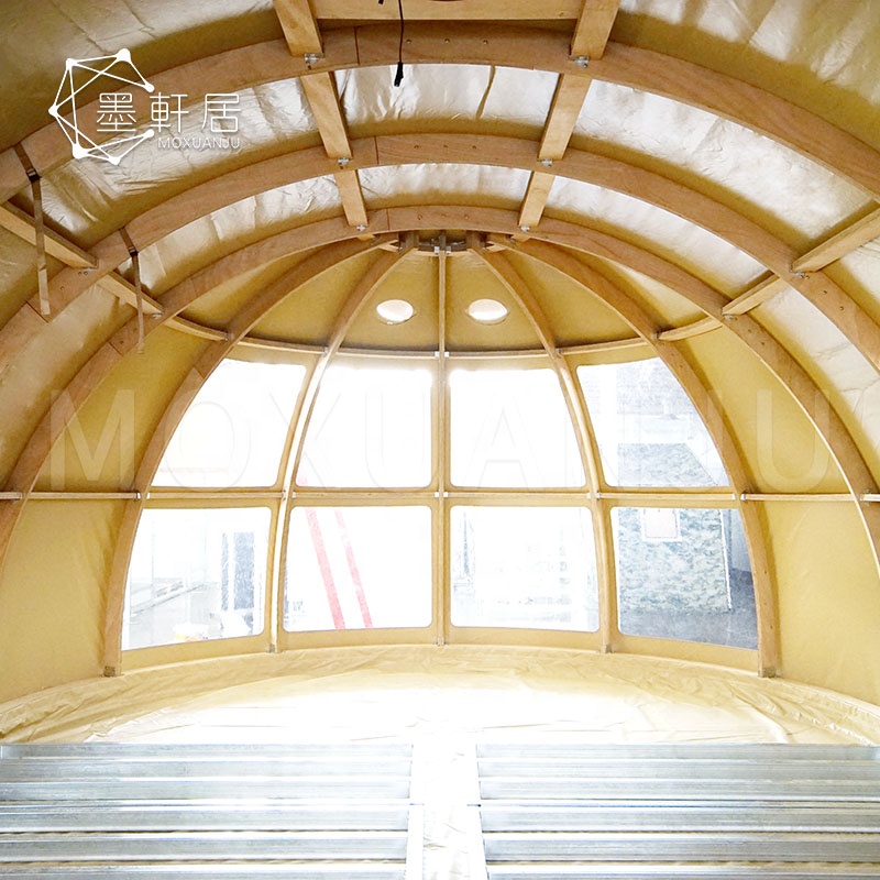 6 Person Panoramic Ellipse Campsite Glamping Hotel Tent All Timber Frame