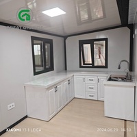 Maisons conteneurs pliables personnalisées de grande taille, maison préfabriquée de luxe, maison conteneur extensible à vendre
