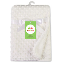 Couverture Bébé Nouveau-né Quatre Saisons en Velours Haricot Double Couche, Couverture de Câlin pour Voiture