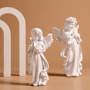 Figurines de Statue d'ange gardien nordique priant pour protéger la famille, ornement en résine pour le bureau de la maison, cadeau pour <span class=keywords><strong>maman</strong></span>, amis - Product Image 5