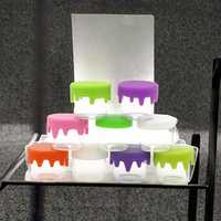Petit conteneur rond personnalisé anti-odeur pour concentré Pot de stockage de cire 5ml 6ml Pots en verre d'emballage de crème et d'huile avec couvercle en silicone