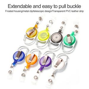 DEYlKEY Rotatif Circulaire 34mm <span class=keywords><strong>Extensible</strong></span> 600mm <span class=keywords><strong>Porte</strong></span>-<span class=keywords><strong>Badge</strong></span>, <span class=keywords><strong>Badge</strong></span> En Forme De Défilement, Transparent YOy0 Infirmière Accessoire Gif - Product Image 2