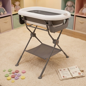 <span class=keywords><strong>Table</strong></span> à <span class=keywords><strong>langer</strong></span> pour bébé nouveau-né en coton pliable avec <span class=keywords><strong>baignoire</strong></span> intégrée - Product Image 1