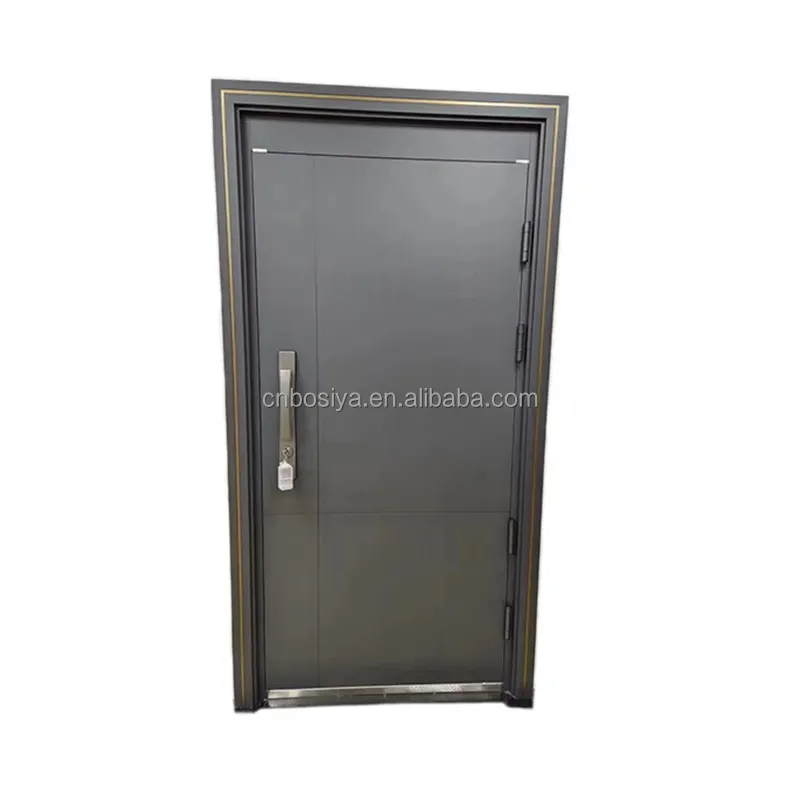 현대 다른 스타일 스테인레스 스틸 단일 문 디자인 입구 보안 문 내화 방음 금속 문