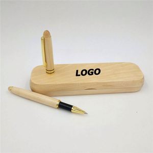 Ensemble de stylos en bois personnalisés avec boîte cadeau, stylos gravés sur mesure pour les cadeaux de diplôme, d'enseignants, d'étudiants et d'entreprise - Product Image 1