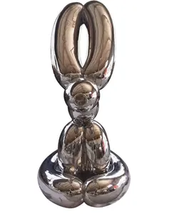 חם חמוד ברונזה פסל ארנב מתכת קרפט דקורטיבי פיסול