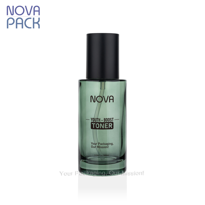 ขวดสีน้ำเงินคลาสสิก + สเปรย์สีดำ