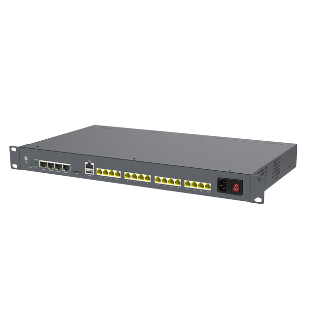 Best Choice 16 FXO IPPBX Switch VD100P-16FXO SIP Protocol Multi-Coding Support 4 Gigabit Ethernet Ports Fiber Optic Equipment