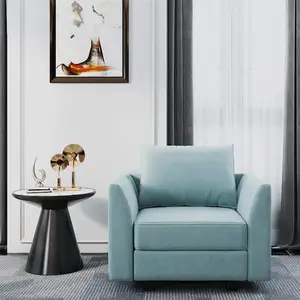 مخصص الأثاث الحديثة النسيج كرسي اللكنة كرسي واحد كرسي النادي ل شقة صغيرة أكوا الأزرق