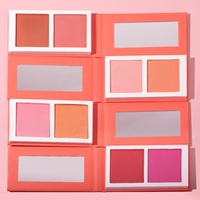 Palette de fard à joues cosmétiques de marque privée poudre pressée fard à joues pigmenté en gros logo personnalisé fard à joues en poudre de maquillage végétalien