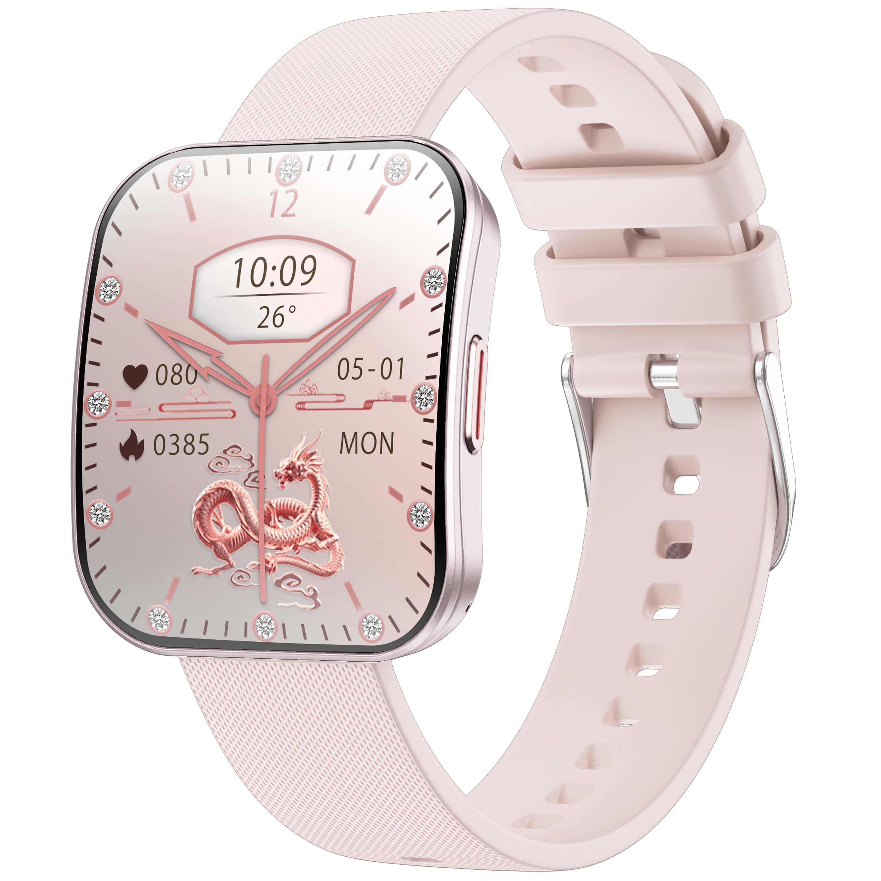 สายนาฬิกาซิลิกาเจลสีชมพู