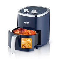 Friteuse à air électrique multifonctionnelle moderne pour la maison et les camping-cars, sans huile, avec revêtement en plastique, 6 L