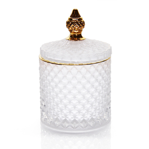 Moda Barattolo Di Caramelle di <span class=keywords><strong>Vetro</strong></span> con Coperchio <span class=keywords><strong>In</strong></span> <span class=keywords><strong>Vetro</strong></span> A Spruzzo di <span class=keywords><strong>Vetro</strong></span> Colorato Supporto di Candela - Product Image 1