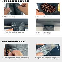 Nouvelle pochette à fermeture éclair à gousset à fond plat recyclable personnalisée noir or debout meilleur sac de café avec valve