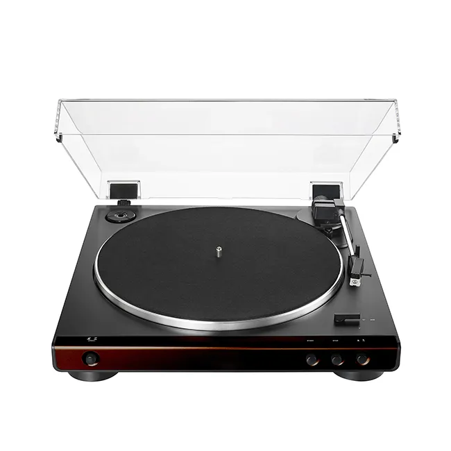 NisoulCustomizable New Retro Style 3-Speed Wooden Turntable Vinyl Records player with External Speaker
