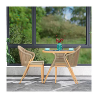 Table de loisirs de jardin et housse de chaise en corde pour balcon extérieur petite table et chaise