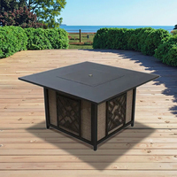 Ensemble de 5 pièces de mobilier de jardin moderne en aluminium pour foyer extérieur, résistant aux intempéries, comprenant canapé et table à manger, pour terrasse