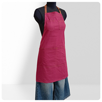 Tablier en toile de coton sans manches avec impression de logo personnalisé, anti-salissure, réutilisable, pour le nail art, vêtements de travail de cuisine, protection pour femme
