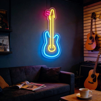 Neonawall, fabricant de néons personnalisés, néon LED en forme de guitare électrique pour boutique, café, salle de jeux, bar musical, fête, décoration commerciale