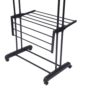 SANIPRO Vente en gros d'usine Étagères de rangement pliables à 4 niveaux pour serviettes <span class=keywords><strong>Séchoir</strong></span> à linge <span class=keywords><strong>extensible</strong></span> <span class=keywords><strong>Séchoir</strong></span> à vêtements avec roulettes - Product Image 5