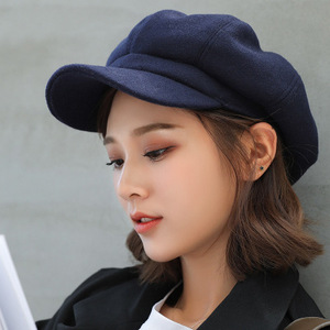 Bán Buôn Phụ Nữ Len Cảm Thấy Tính Khí Cổ Điển Newsboy Mũ Mùa Đông Ấm Beret <span class=keywords><strong>Hat</strong></span> Đồng Bằng Màu Nữ Mũ - Product Image 5