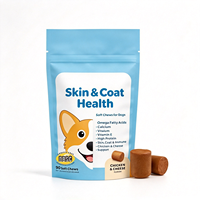 OEM ODM Permen Kunyah Lembut Anjing Tinggi Protein untuk Kesehatan Kulit & Bulu dengan Asam Lemak OMEGA, Kalsium & Vitamin E 2.5G/Permen untuk Dukungan Imunitas